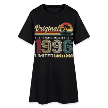30th Birthday Original November Vintage 1996 - Women’s T-Shirt Dress - black - Front