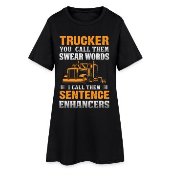Truck Driver - Women’s T-Shirt Dress - black - Front
