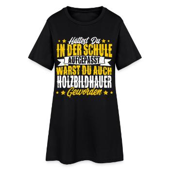 Sculpteur sur bois - Robe T-shirt Femme - noir - Devant