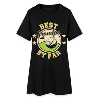 Golf Opa - Frauen T-Shirt-Kleid - Schwarz - Vorne