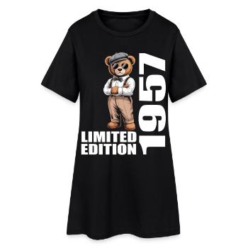 1957 Édition limitée Ours Anniversaire 1957 - Robe T-shirt Femme - noir - Devant