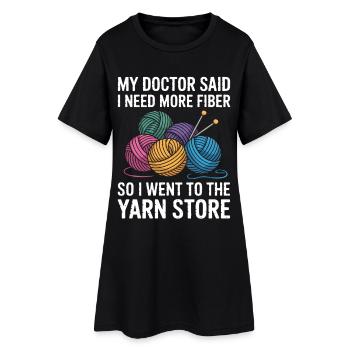 Plus de fibres s’il vous plaît - Yarn Shop Saying - Robe T-shirt Femme - noir - Devant