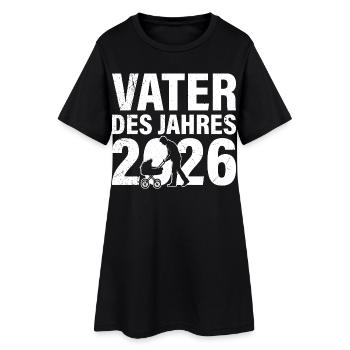 Paternité PÈRE DE L’ANNÉE 2026 DRÔLE - Robe T-shirt Femme - noir - Devant