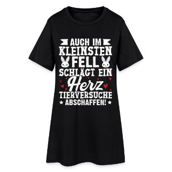 Bien-être animal MÊME DANS LA PLUS PETITE PEAU BAT UN CŒUR - Robe T-shirt Femme - noir - Devant