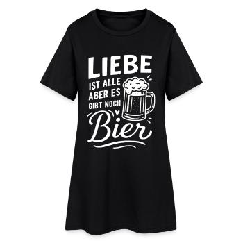 L’amour est tout - Il y a encore de la bière - Robe T-shirt Femme - noir - Devant