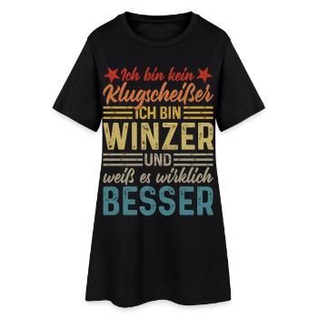 Vigneron - Pas un petit malin - Robe T-shirt Femme - noir - Devant