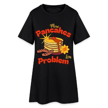 Gaufres fraîches Cadeau drôle - Robe T-shirt Femme - noir - Devant