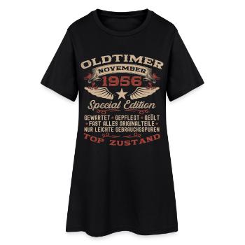 70th Birthday Gift Vintage Car November 1956 - Women’s T-Shirt Dress - black - Front