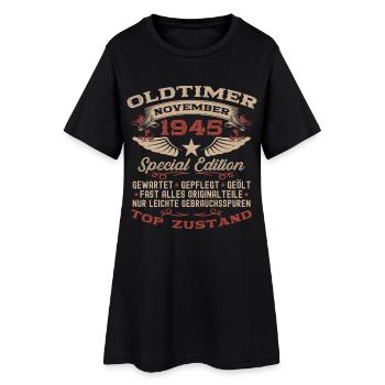 80th Birthday Gift Vintage Car November 1945 - Women’s T-Shirt Dress - black - Front
