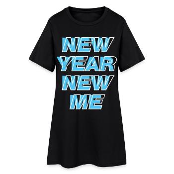Nouvel An, Nouveau Moi - Robe T-shirt Femme - noir - Devant