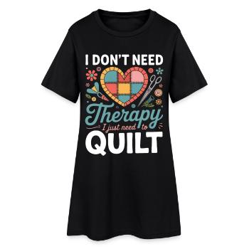 Patchwork Heart Therapy Quilt - Robe T-shirt Femme - noir - Devant
