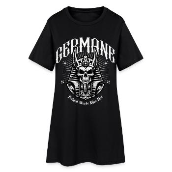 Couronnes Crâne Guerrier Germanique - Robe T-shirt Femme - noir - Devant