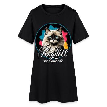 Chat Ragdoll - Robe T-shirt Femme - noir - Devant