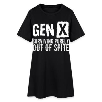 Gen X Surviving Purely Out Of Spite - Women’s T-Shirt Dress - black - Front