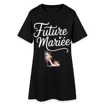 Team Mariage EVJF Future Mariée - Robe T-shirt Femme - noir - Devant