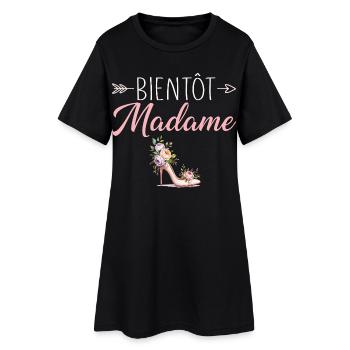 Madame Mariage EVJF Future Mariée - Robe T-shirt Femme - noir - Devant