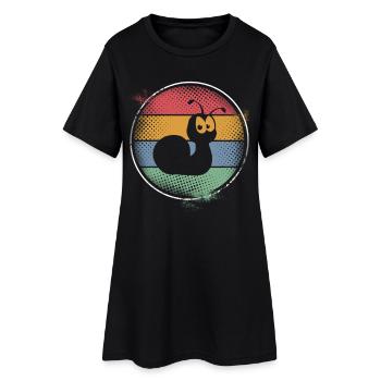 escargot - Robe T-shirt Femme - noir - Devant