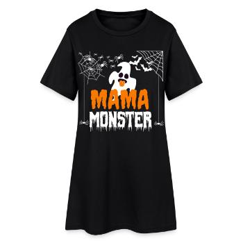 Mama Monster Halloween Shirt Kostüm Gespenst Geist - Frauen T-Shirt-Kleid - Schwarz - Vorne