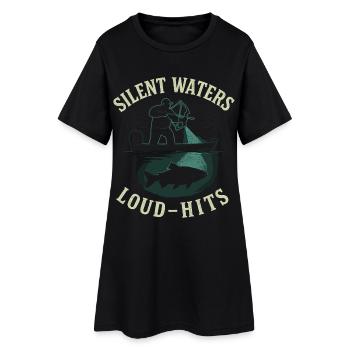 Silent Waters Loud Hits Angler Adventure - Robe T-shirt Femme - noir - Devant