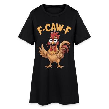 fcawf chicken F-Caw-F Funny Chicken Humor Rooster - Frauen T-Shirt-Kleid - Schwarz - Vorne