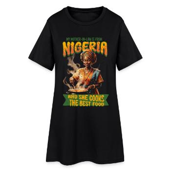 Belle-mère nigériane Nigeria - Robe T-shirt Femme - noir - Devant