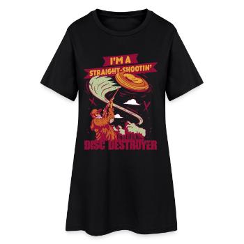 Tir au pigeon d’argile Tir sur cible - Robe T-shirt Femme - noir - Devant