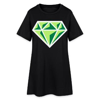 Diamant (pierre précieuse symbole brillant / NEG Gre 3C) - Robe T-shirt Femme - noir - Devant