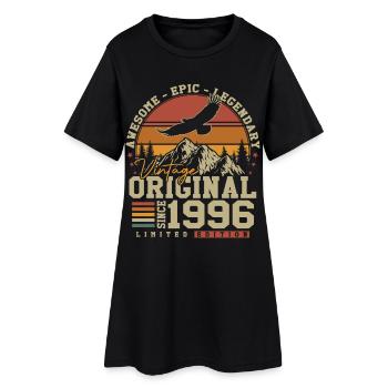 Original 1996 Vintage Vintage Anniversaire Rétro - Robe T-shirt Femme - noir - Devant