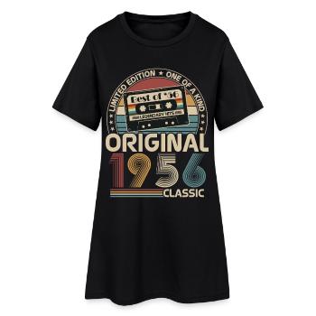 1956 Vintage Vintage Anniversaire Cadeau Rétro - Robe T-shirt Femme - noir - Devant
