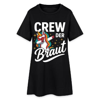 Équipage de la mariée Licorne chemise enterrement de vie de jeune fille - Robe T-shirt Femme - noir - Devant