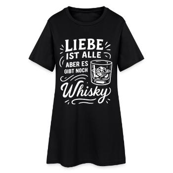 L’amour, c’est tout, mais il y a encore du whisky - Robe T-shirt Femme - noir - Devant