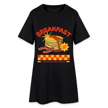 Waffle Dough Baking Gift for Foodies - Women’s T-Shirt Dress - black - Front
