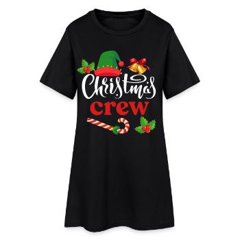 Équipage de Noël - Robe T-shirt Femme - noir - Devant
