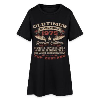 Cadeau 50ème anniversaire Voiture Ancienne Novembre 1975 - Robe T-shirt Femme - noir - Devant