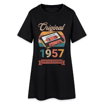 Cadeau d’anniversaire original 1957 en édition limitée - Robe T-shirt Femme - noir - Devant