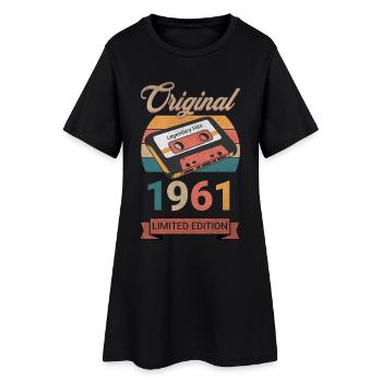 Cadeau d’anniversaire original 1961 en édition limitée - Robe T-shirt Femme - noir - Devant