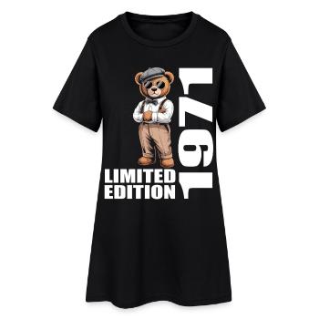 1971 Édition Limitée Ours Anniversaire 1971 - Robe T-shirt Femme - noir - Devant