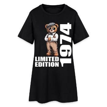 1974 Édition limitée Ours Anniversaire 1974 - Robe T-shirt Femme - noir - Devant