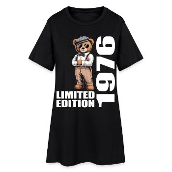 1976 Édition Limitée Ours Anniversaire 1976 - Robe T-shirt Femme - noir - Devant