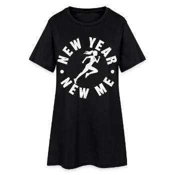 Nouvel An, Nouveau Moi - Robe T-shirt Femme - noir - Devant