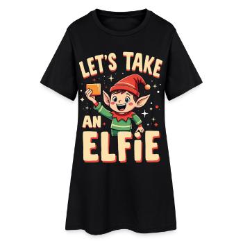 Prenons un elfie - Robe T-shirt Femme - noir - Devant