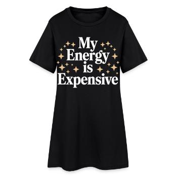 Mon énergie est chère - Robe T-shirt Femme - noir - Devant