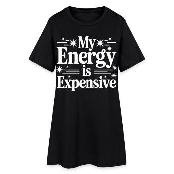 Mon énergie est chère - Robe T-shirt Femme - noir - Devant