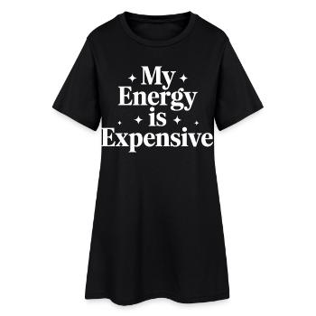 Mon énergie est chère - Robe T-shirt Femme - noir - Devant