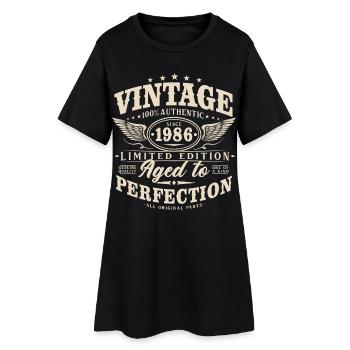 1986_Jahrgang_geboren_Geburtstag_Geschenk - Robe T-shirt Femme - noir - Devant