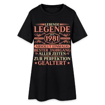 45e anniversaire Absolument unique depuis 1981 - Robe T-shirt Femme - noir - Devant