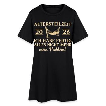 Retraite partielle 2026 collègue de travail en retraite anticipée - Robe T-shirt Femme - noir - Devant
