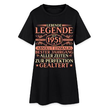 75e anniversaire Absolument unique depuis 1951 - Robe T-shirt Femme - noir - Devant