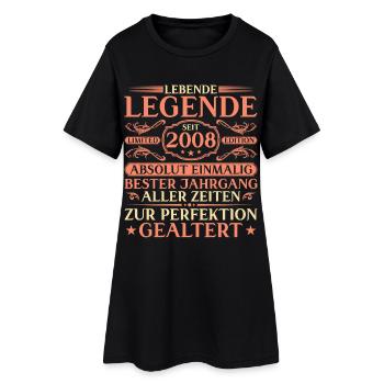 18e anniversaire Absolument unique depuis 2008 - Robe T-shirt Femme - noir - Devant