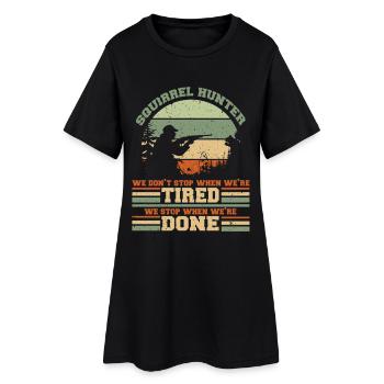 Eichhörnchenjäger Baumratte - Frauen T-Shirt-Kleid - Schwarz - Vorne